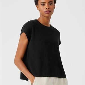 Eileen Fisher Linen Cotton Knit Top
